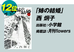 12位 「姉の結婚」西炯子 出版社：小学館 掲載誌：月刊flowers